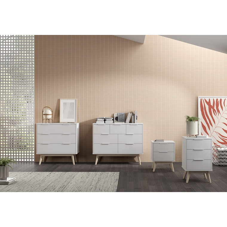 CÓMODA CAMPA 3C DE 80CM BLANCA 3