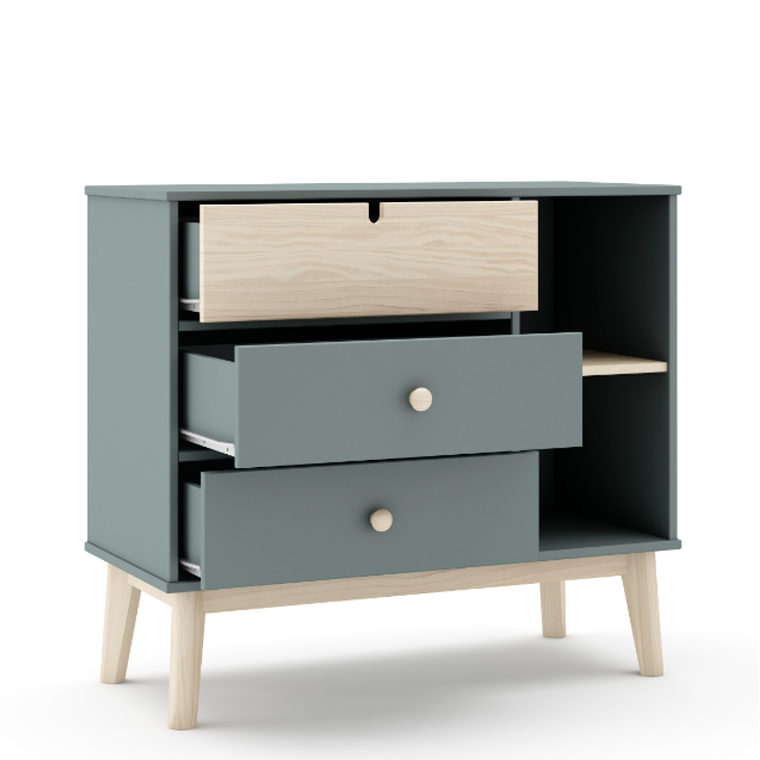 CÓMODA ESTEFAN 3 Cajones 2H NORDICA 90 cm 2