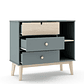 CÓMODA ESTEFAN 3 Cajones 2H NORDICA 90 cm - Miniatura 2