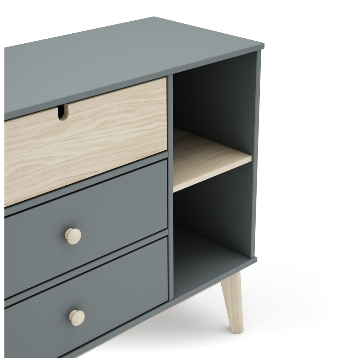 CÓMODA ESTEFAN 3 Cajones 2H NORDICA 90 cm 3