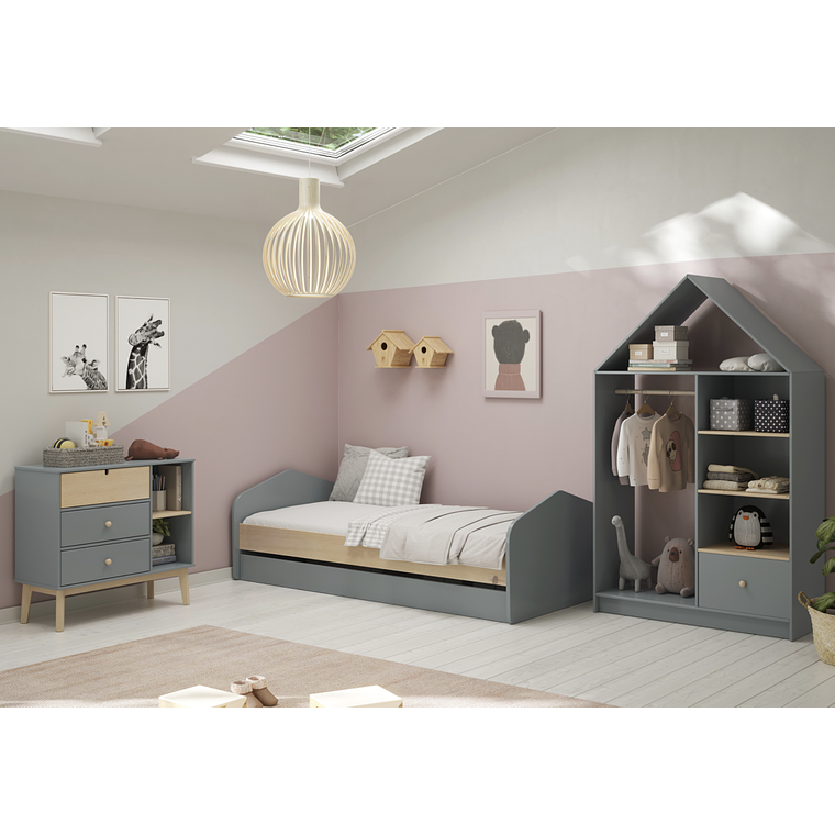 CÓMODA ESTEFAN 3 Cajones 2H NORDICA 90 cm 5