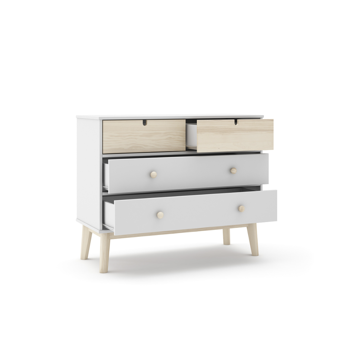 CÓMODA ESTEFAN 4 CAJONES 100CM NORDICA 3