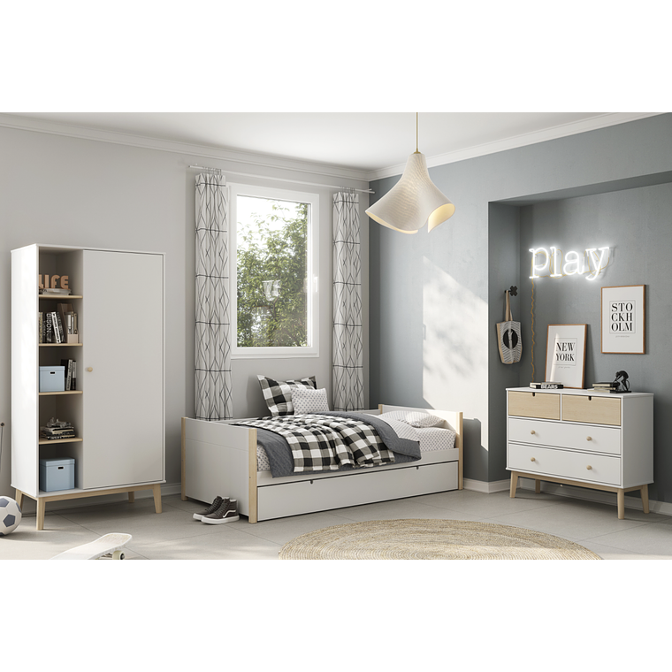 CÓMODA ESTEFAN 4 CAJONES 100CM NORDICA 4