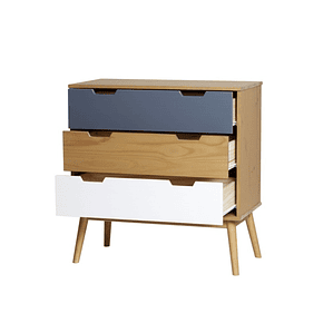CÓMODA NORDICA CUSCO 3 CAJONES DE 80CM