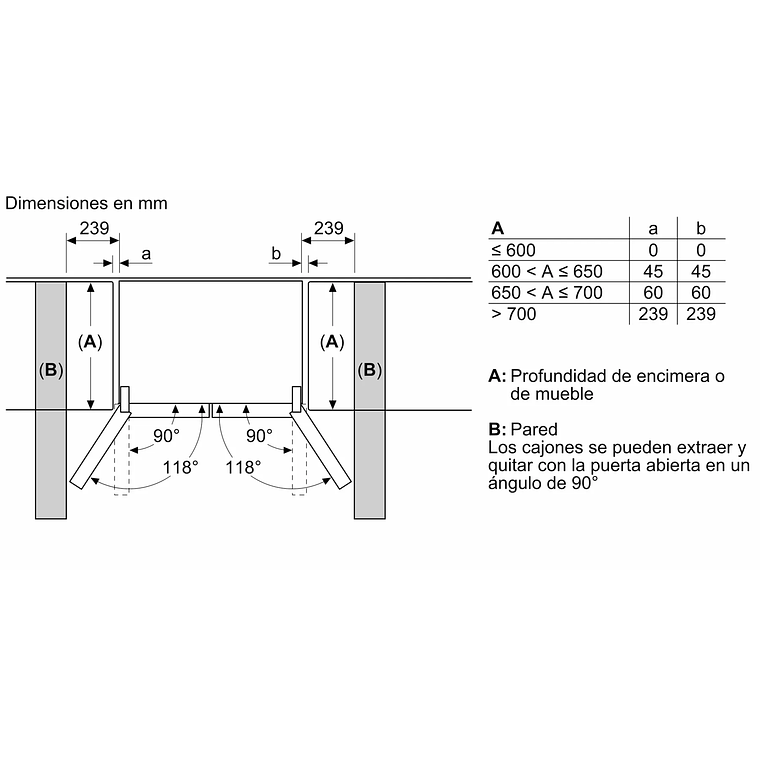 Serie 4 Multipuerta 183 x 90.5 cm Acero cepillado antihuellas 10
