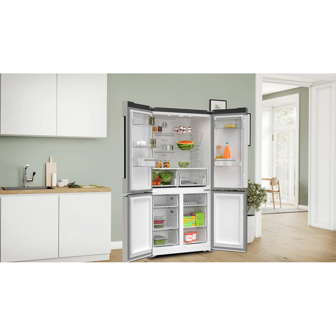 Serie 4 Multipuerta 183 x 90.5 cm Acero cepillado antihuellas 4