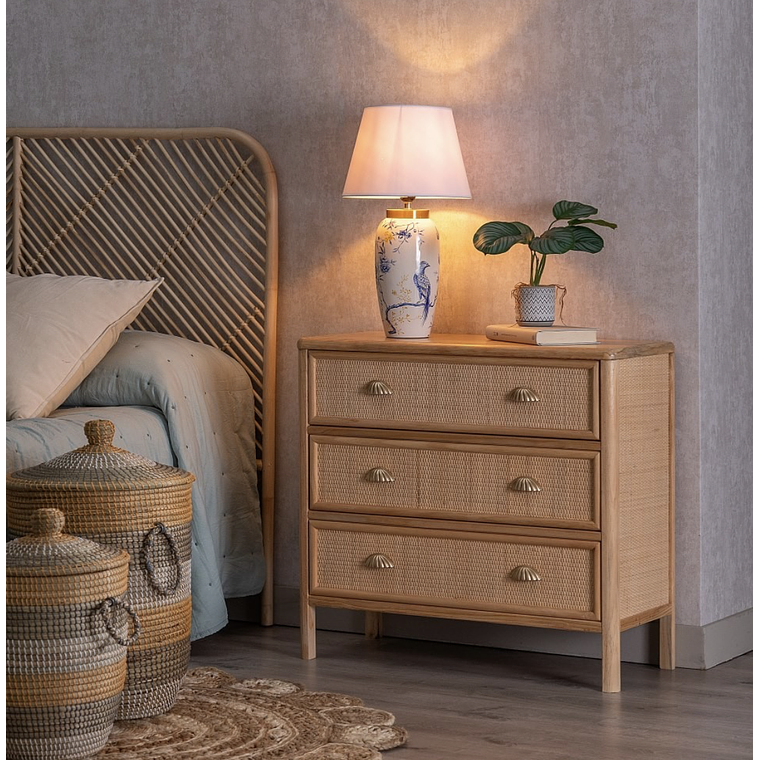 CÓMODA NATURAL MADERA DM DECORACIÓN 80 CM  2