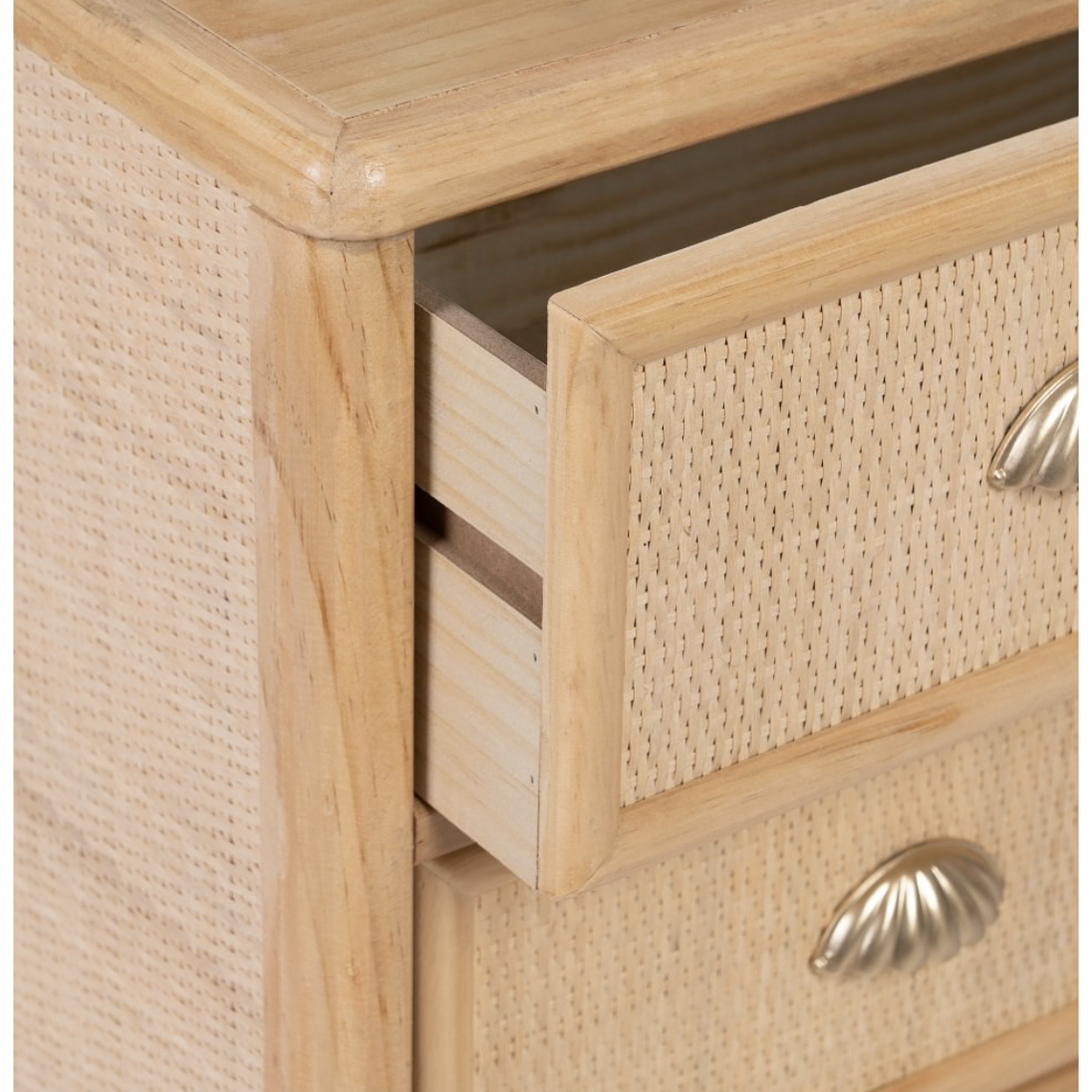 CÓMODA NATURAL MADERA DM DECORACIÓN 80 CM  5