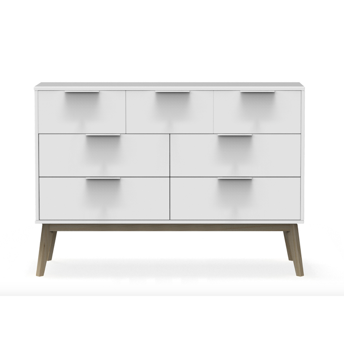 CÓMODA CAMPA 4+3 CAJONES BLANCO 120 CM 1
