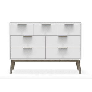 CÓMODA CAMPA 4+3 CAJONES BLANCO 120 CM