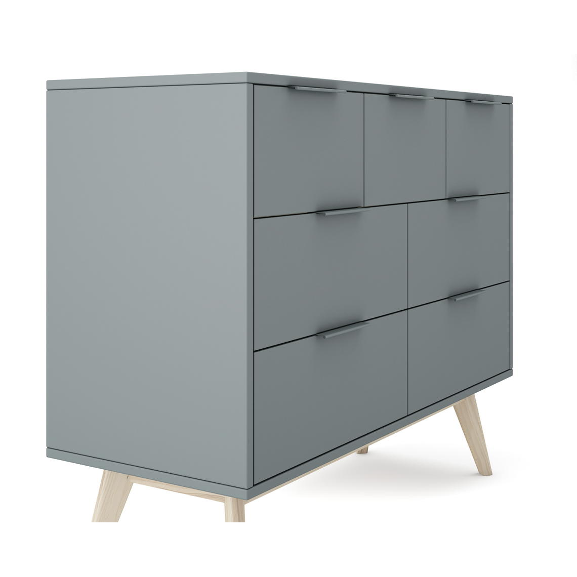 CÓMODA PISCI 4+3 CAJONES VERDE KAKI 120 CM 2