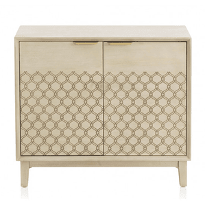 CÓMODA DE 2 PUERTAS CHAPA ROBLE MARFIL 84 CM