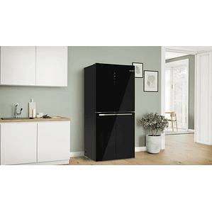 Serie 4 Multipuerta puertas de cristal 189.5 x 85.5 cm Negro