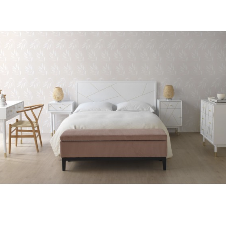 CÓMODA 3 CAJONES Y PUERTA LACADA BLANCO 80 CM 4