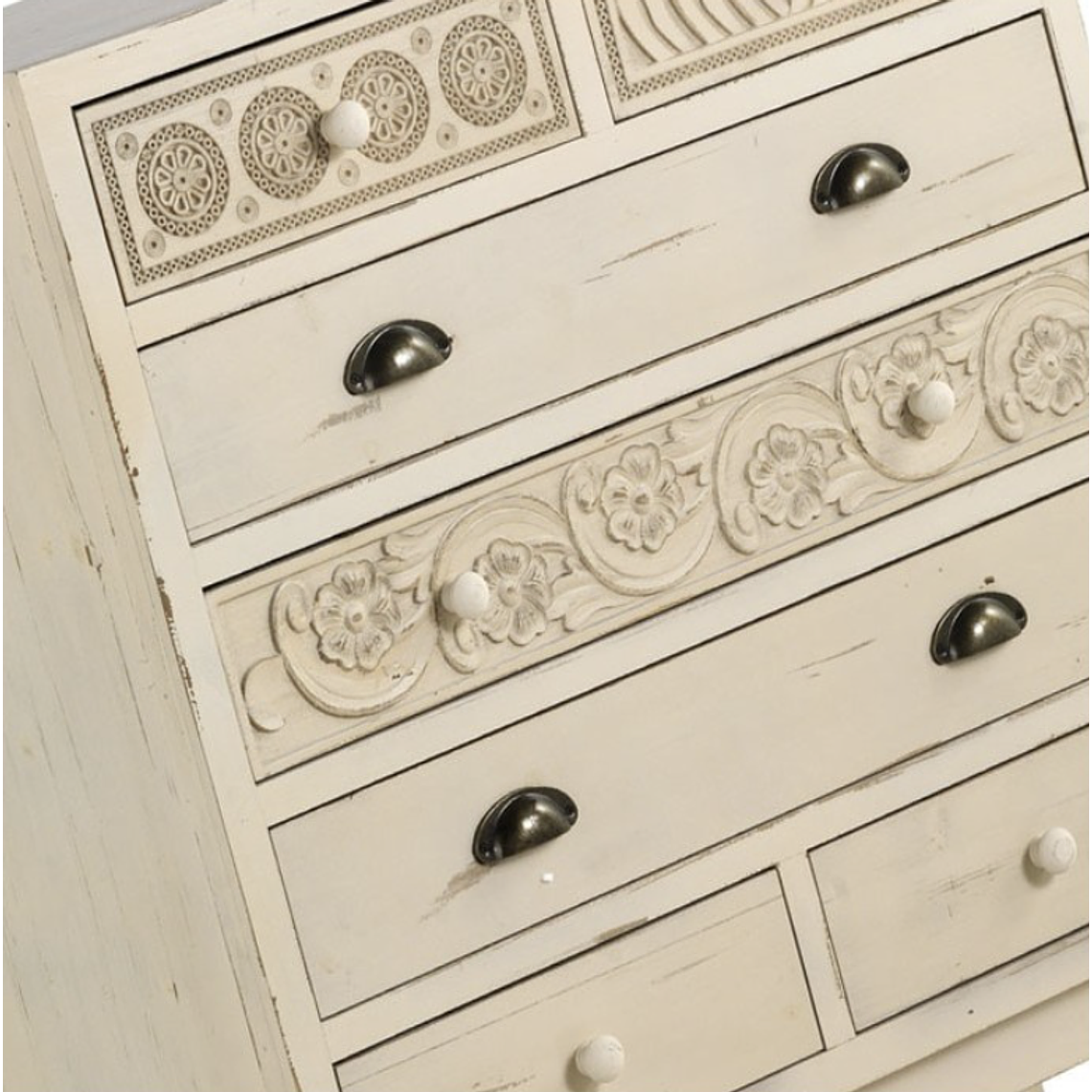 CÓMODA VINTAGE 7 CAJONES DE 80CM 2