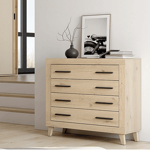 CÓMODA JORDAN DE CUATRO CAJONES 100 CM