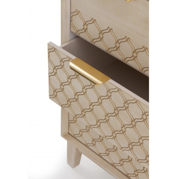 CÓMODA DE 3 CAJONES CHAPA DE ROBLE 85 CM 3