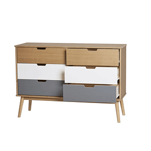 CÓMODA NORDICA CUSCO 6 CAJONES 120CM