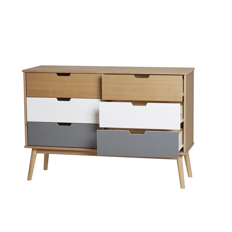 CÓMODA NORDICA CUSCO 6 CAJONES 120CM 2