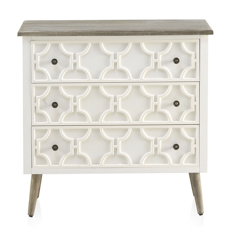 CÓMODA VINTAGE 3 CAJONES 83CM 1