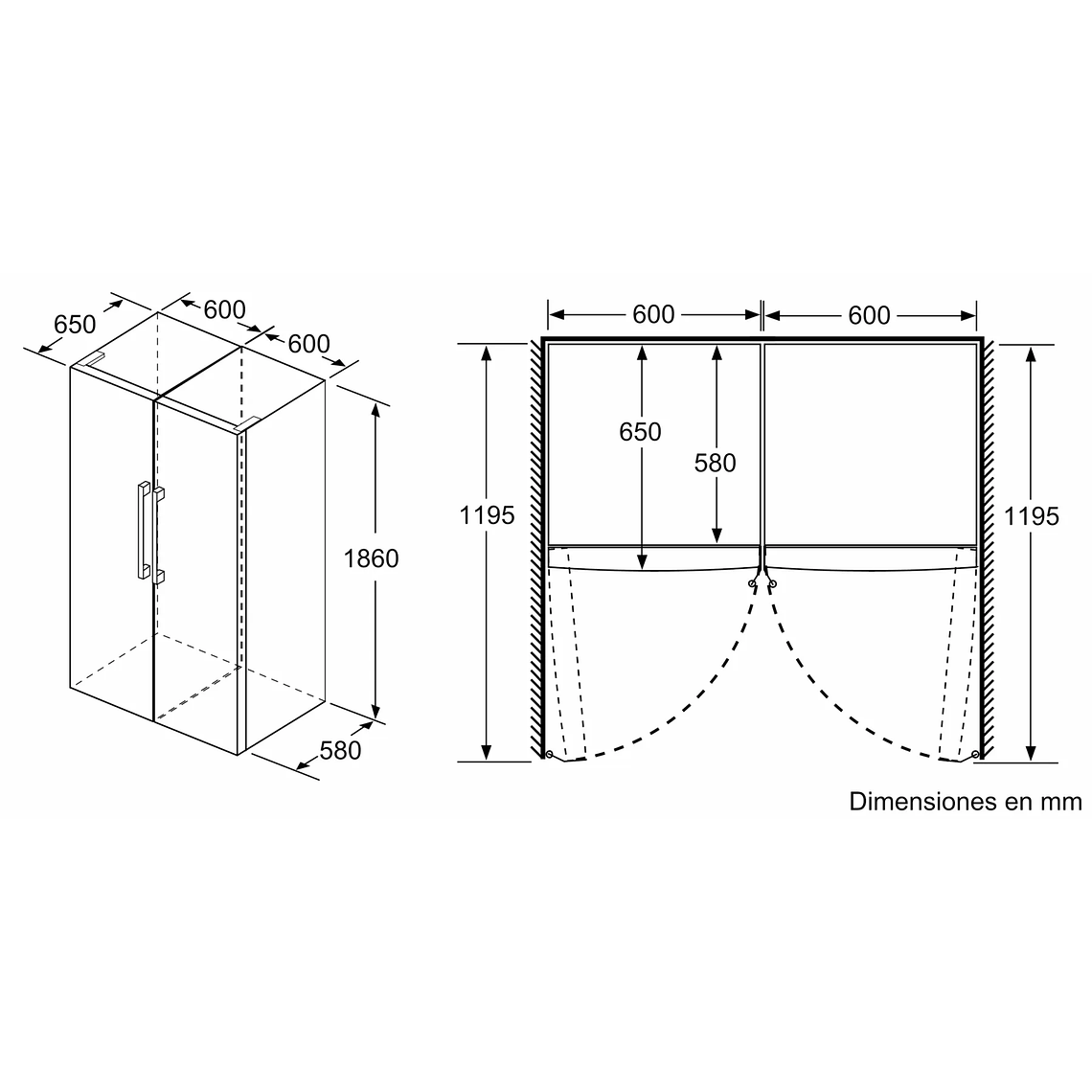 Serie 6 Congelador de libre instalación 186 x 60 cm Blanco 7