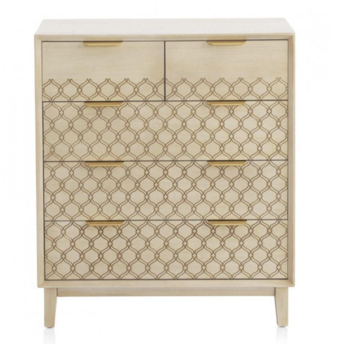 CÓMODA DE 5 CAJONES CHAPA ROBLE 80 CM 1