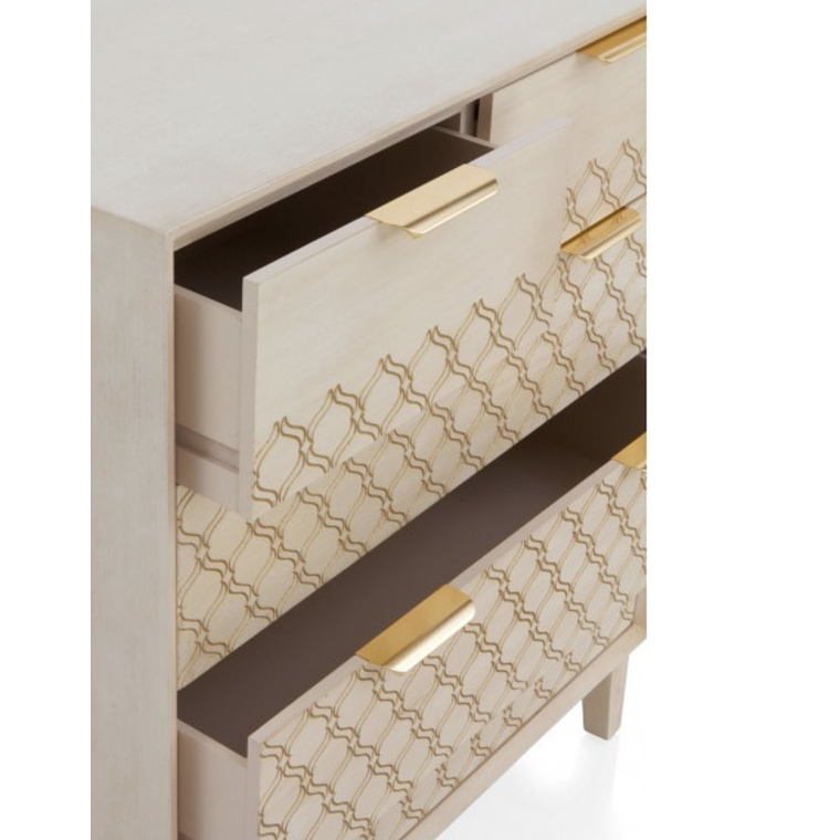 CÓMODA DE 5 CAJONES CHAPA ROBLE 80 CM 4