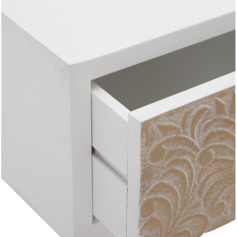 CÓMODA BLANCO-NATURAL 6 CAJONES 100 CM 4