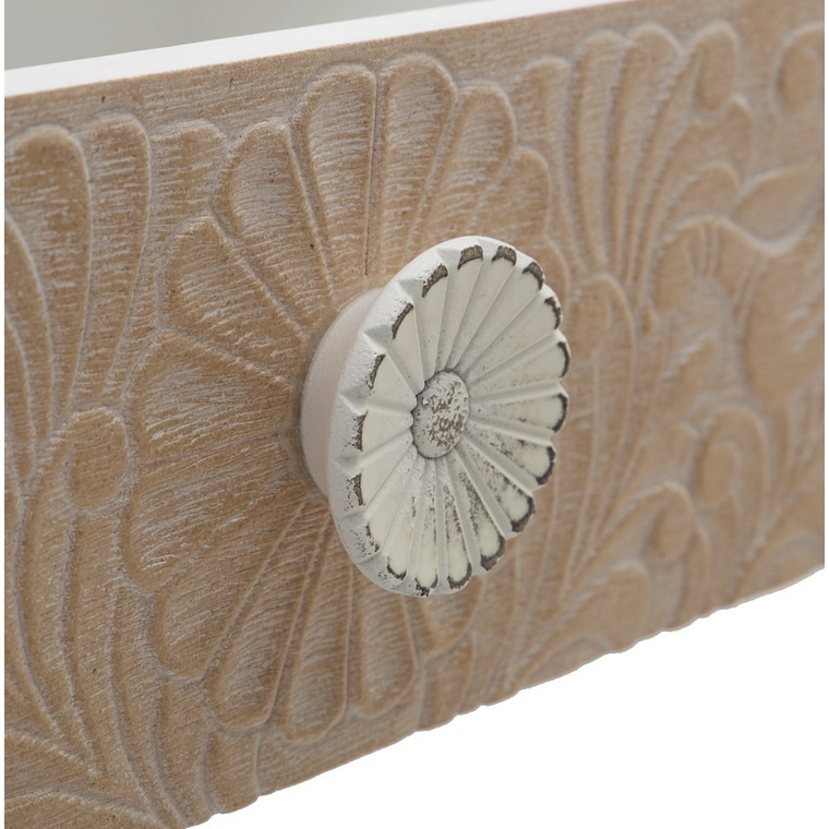 CÓMODA BLANCO-NATURAL 6 CAJONES 100 CM 5