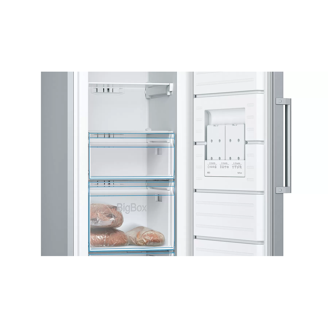 Serie 4 Congelador de libre instalación 176 x 60 cm Acero mate antihuellas 4