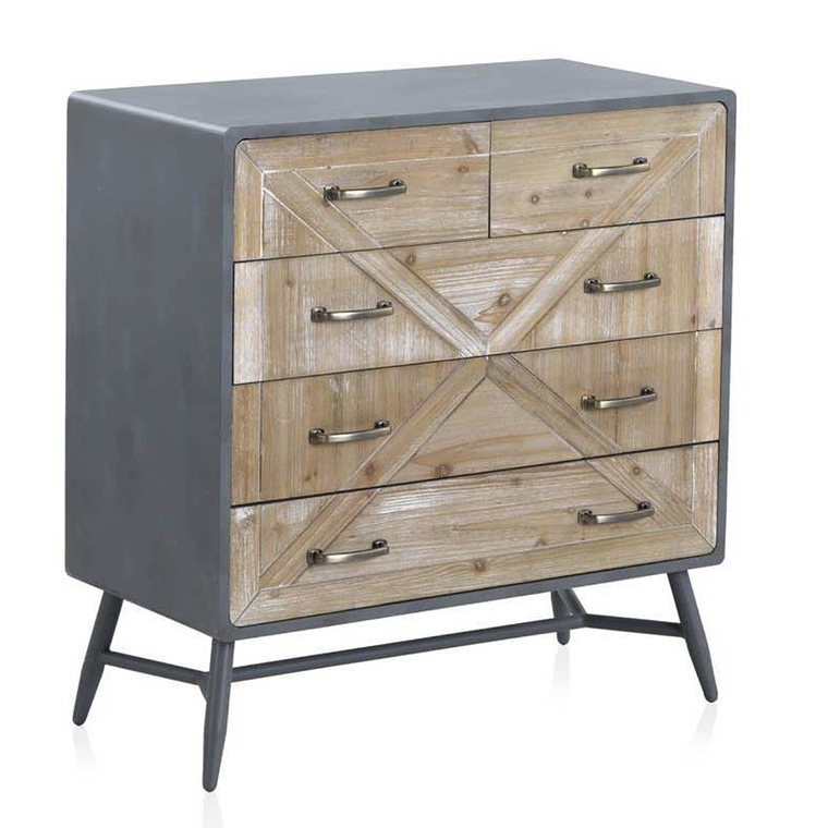 CÓMODA INDUSTRIAL DE 5 CAJONES 78 CM 1