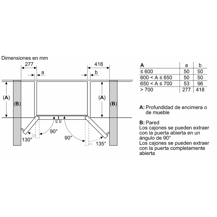 Serie 6 Frigorífico americano 178.7 x 90.8 cm Acero cepillado antihuellas 12