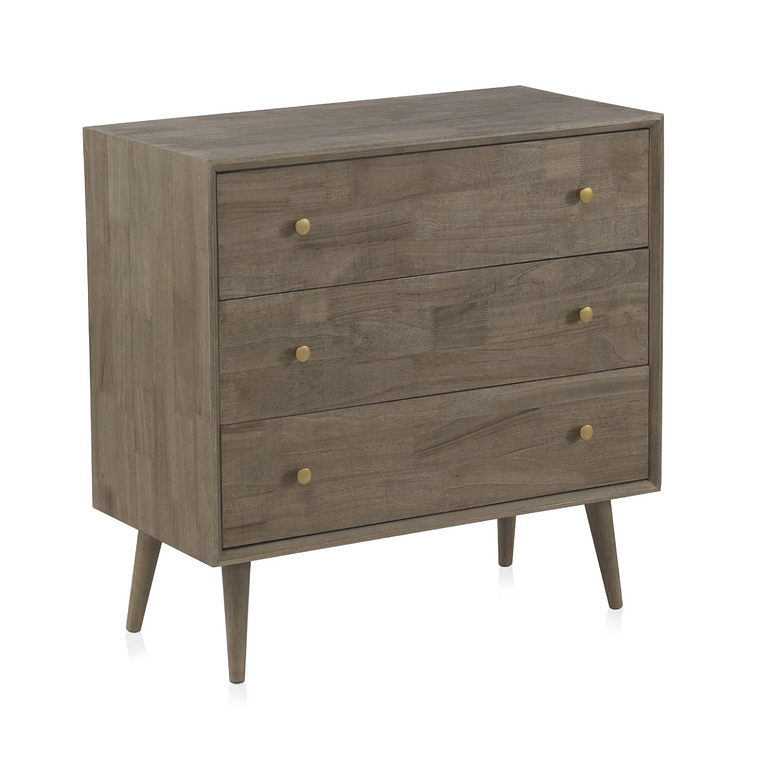 CÓMODA VINTAGE 3 CAJONES DE 80CM 2