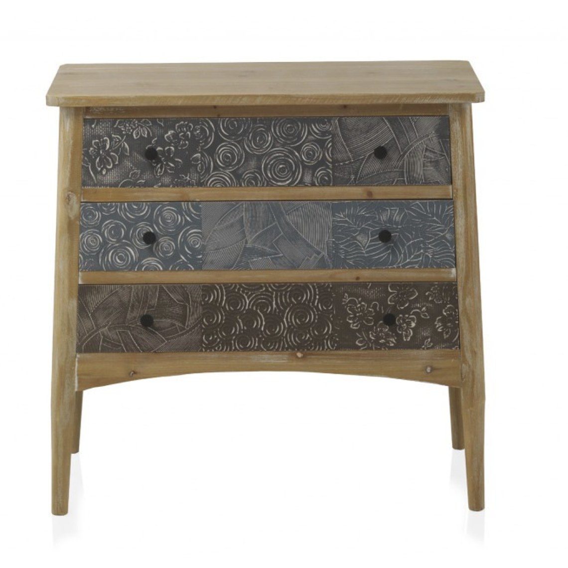 CÓMODA VINTAGE 3 CAJONES 80CM 1