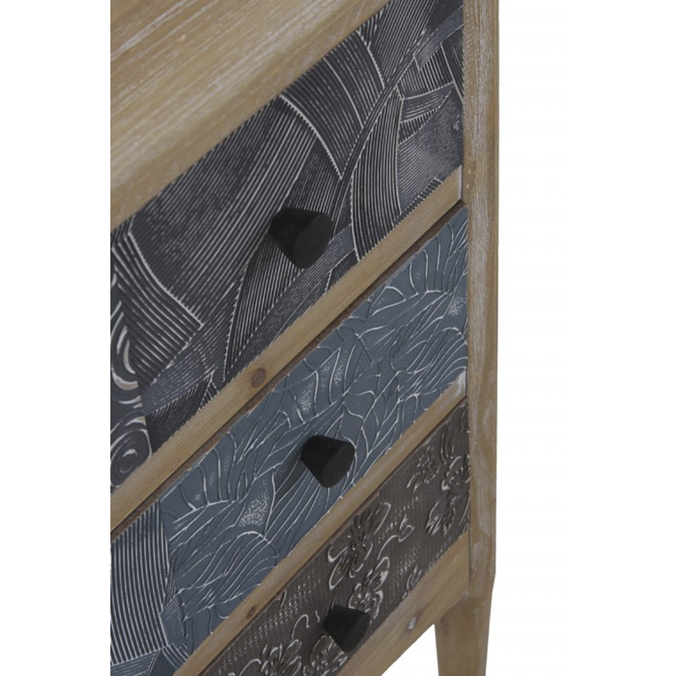 CÓMODA VINTAGE 3 CAJONES 80CM 3