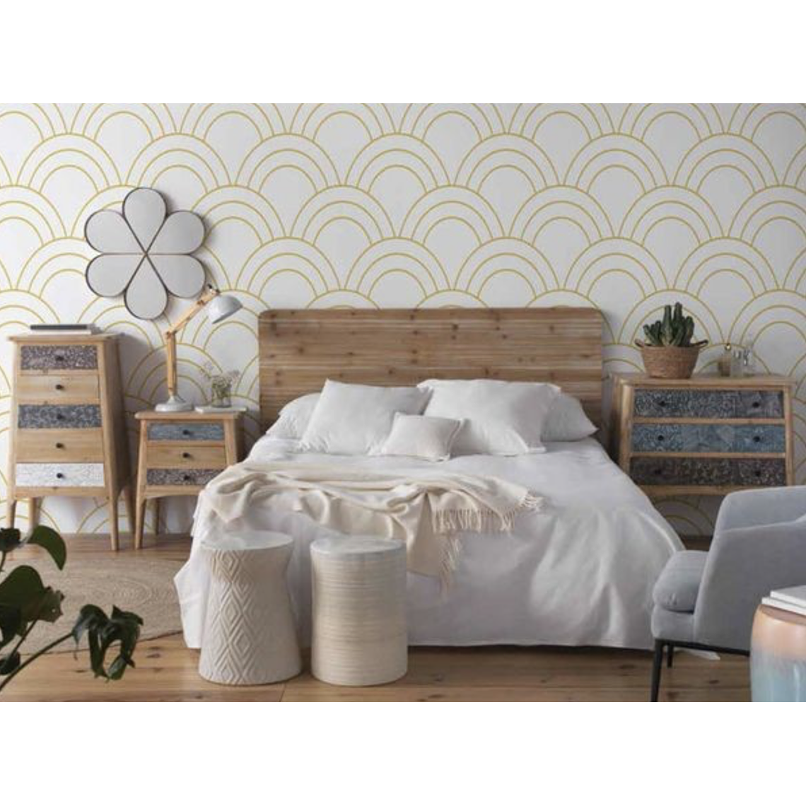 CÓMODA VINTAGE 3 CAJONES 80CM 4