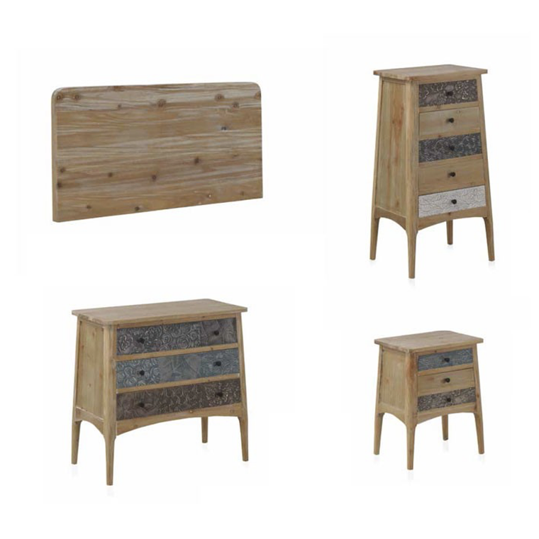 CÓMODA VINTAGE 3 CAJONES 80CM 5