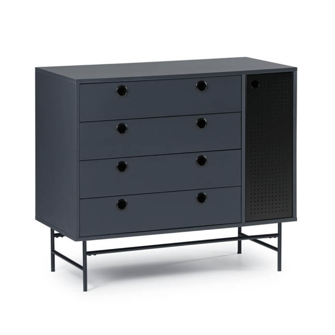 CÓMODA PUNTO 4 CAJONES Y PUERTA 97 CM 1