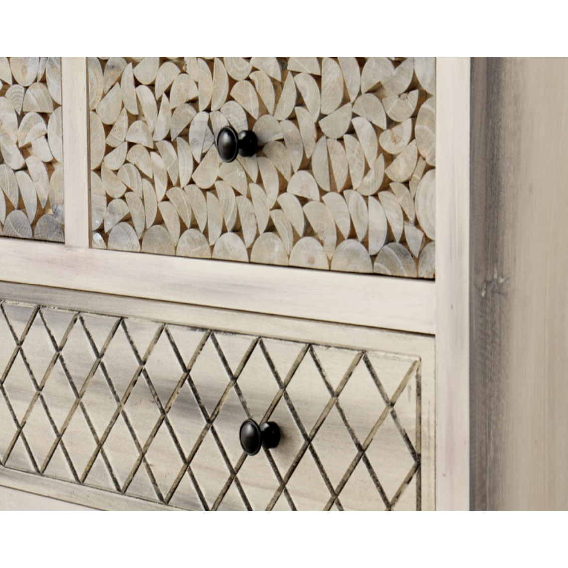 CÓMODA DE 5 CAJONES MADERA MACIZA DE 85CM 3