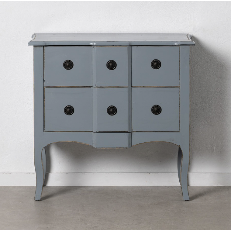 CÓMODA AZUL MADERA DE OLMO DORMITORIO 83 CM 1