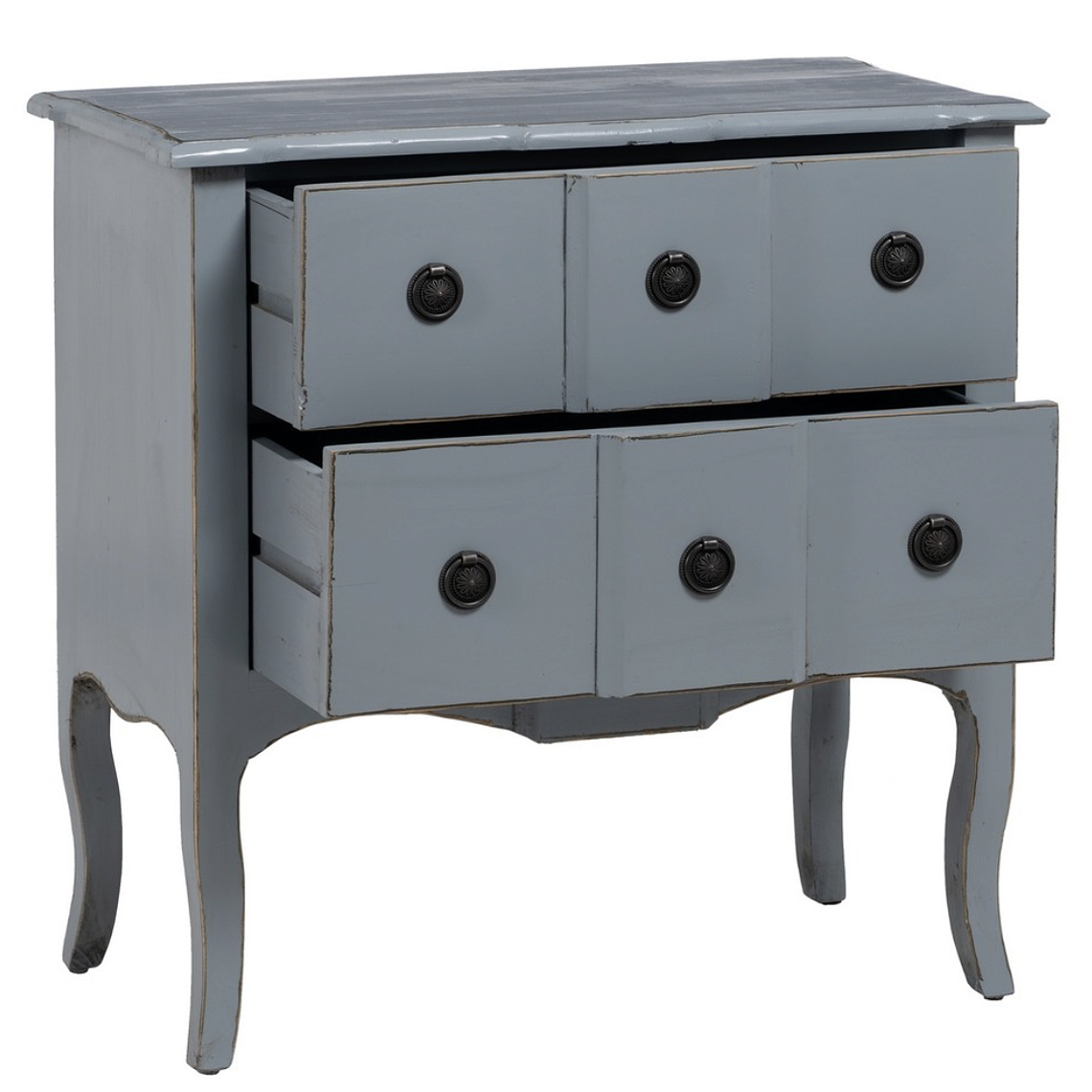 CÓMODA AZUL MADERA DE OLMO DORMITORIO 83 CM 3