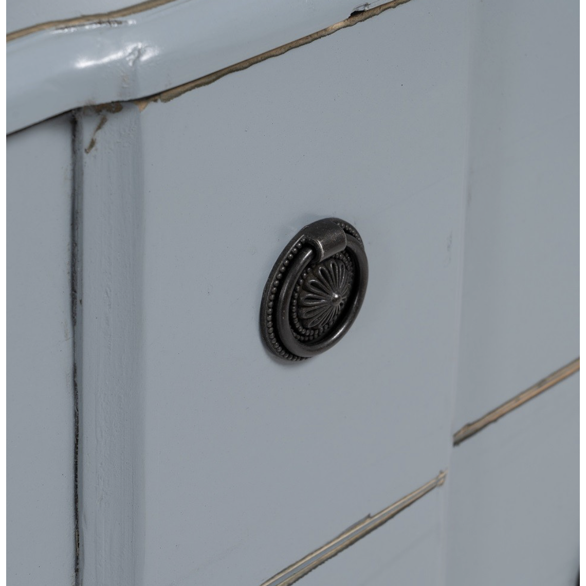 CÓMODA AZUL MADERA DE OLMO DORMITORIO 83 CM 5