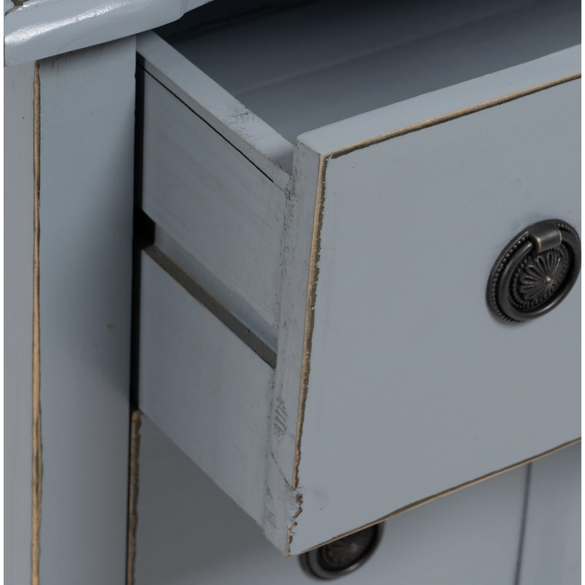 CÓMODA AZUL MADERA DE OLMO DORMITORIO 83 CM 6