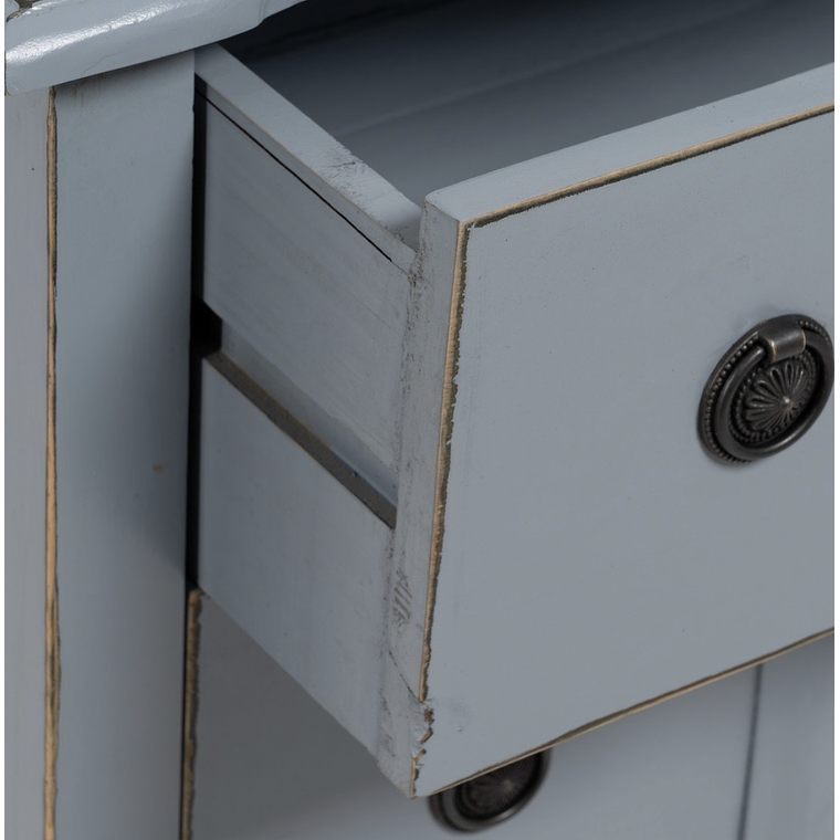 CÓMODA AZUL MADERA DE OLMO DORMITORIO 83 CM 6