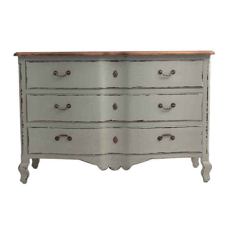 CÓMODA MADERA DE OLMO KOPER VERDE AZULADO 135 CM 1