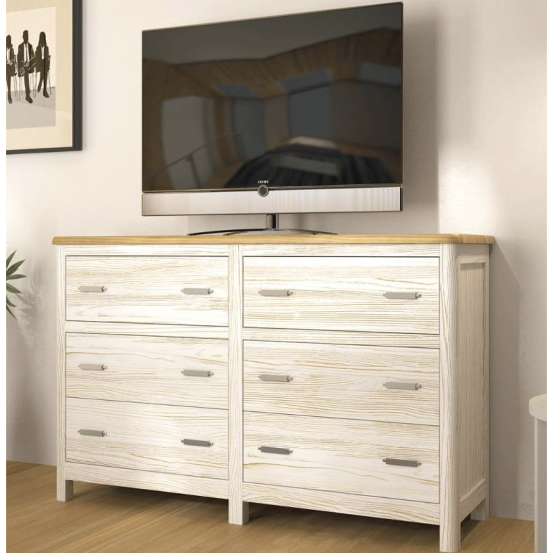 CÓMODA CERDEÑA 6 CAJONES GRUPO SEYS 133 CM 3