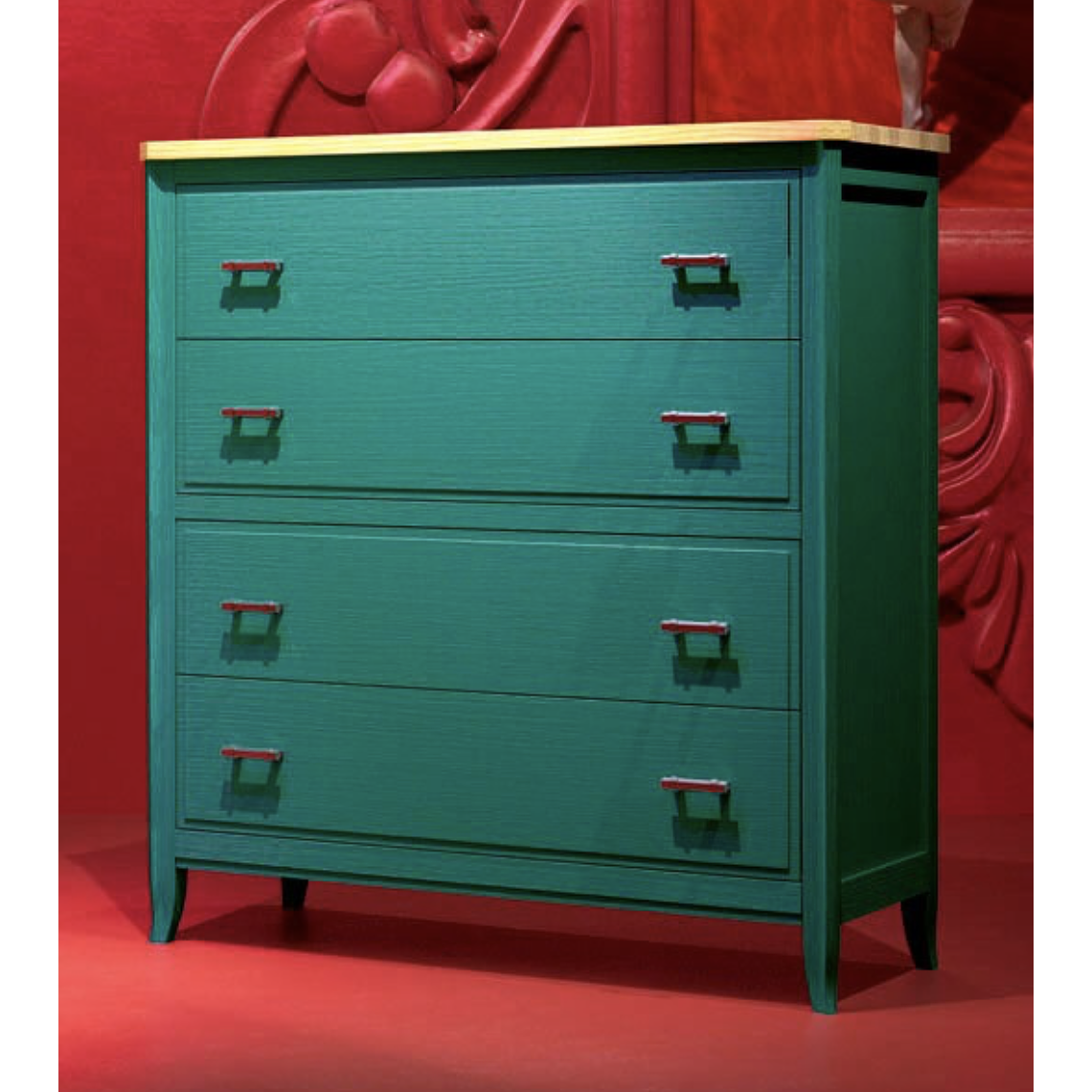 CÓMODA GENOVA 4 CAJONES GRUPO SEYS 108 CM 2