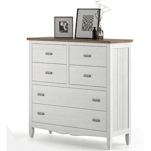 CÓMODA AMBERES MADERA DE OLMO 108 CM BLANCO