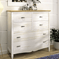 CÓMODA AMBERES MADERA DE OLMO 108 CM CREMA - Miniatura 1