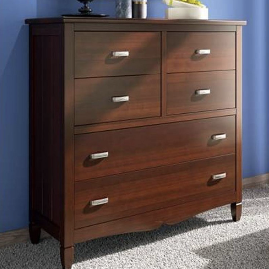 CÓMODA AMBERES MADERA DE OLMO 108 CM CAFE 1